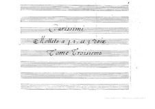 Motets: Movement III by Giacomo Carissimi