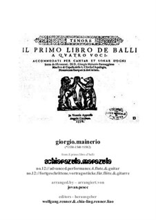 Schiarazula marazula: For flute and guitar by Giorgio Mainerio