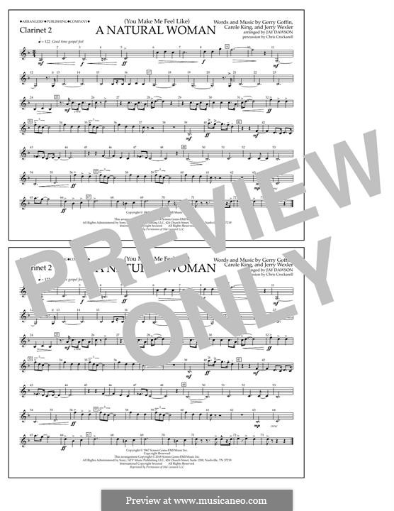 (You Make Me Feel Like) A Natural Woman (Aretha Franklin): Clarinet 2 part by Carole King, Gerry Goffin, Jerry Wexler