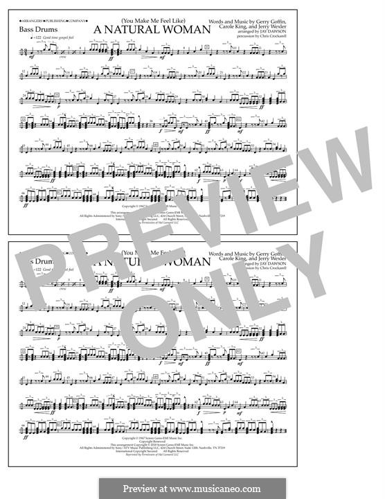 (You Make Me Feel Like) A Natural Woman (Aretha Franklin): Bass Drums part by Carole King, Gerry Goffin, Jerry Wexler