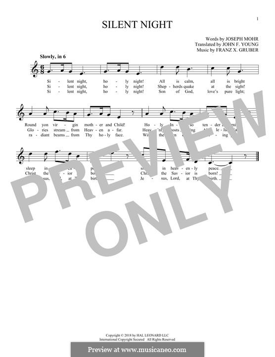 Solo instrument version (various): For flute by Franz Xaver Gruber