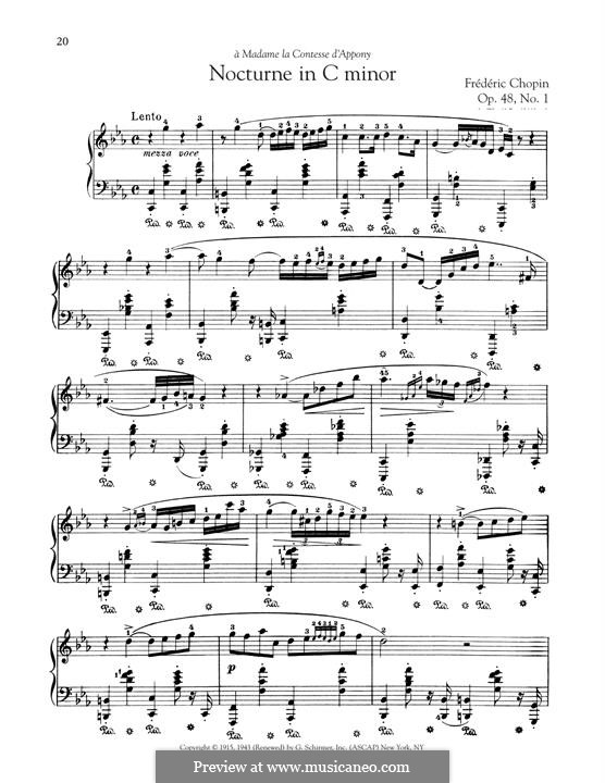 Nocturnes, Op.48: No.1 in C Minor by Frédéric Chopin