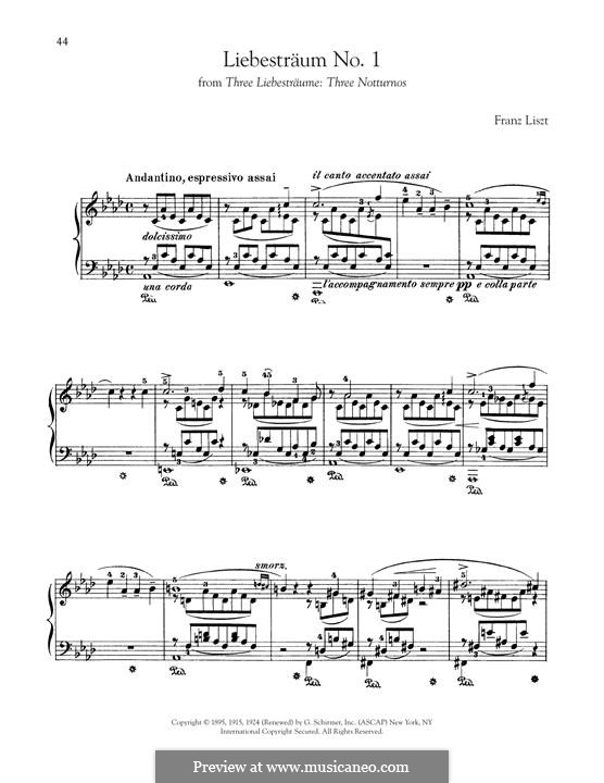 Nocturne No.1: For piano by Franz Liszt