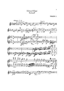 Falstaff. Symphonic Study, Op.68: Violin I part by Edward Elgar