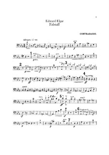 Falstaff. Symphonic Study, Op.68: Double bass part by Edward Elgar