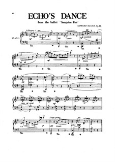 The Sanguine Fan, Op.81: Echo's Dance, for Piano by Edward Elgar