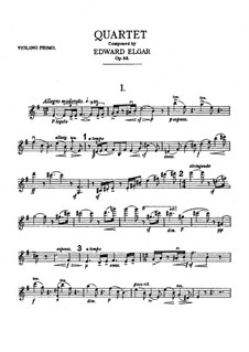 String Quartet, Op.83: Parts by Edward Elgar