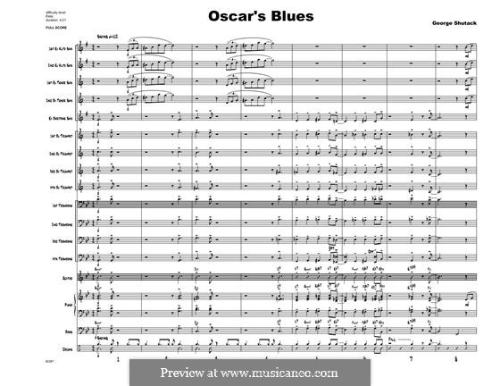 Oscar's Blues: Full Score by George Shutack