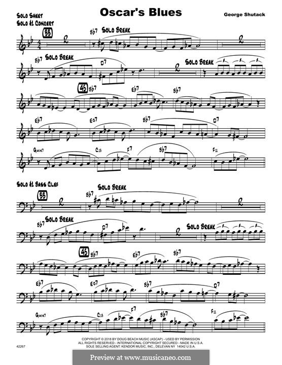 Oscar's Blues: Solo Sheet part by George Shutack