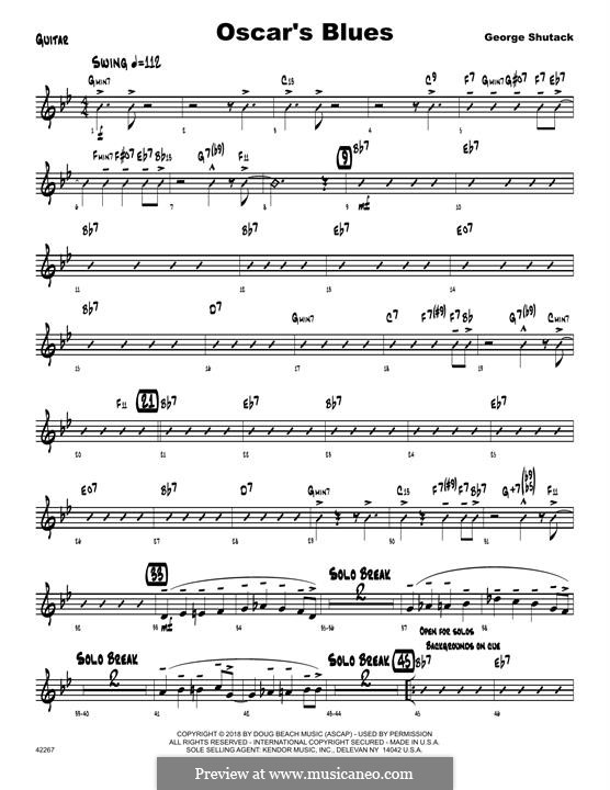 Oscar's Blues: Guitar part by George Shutack
