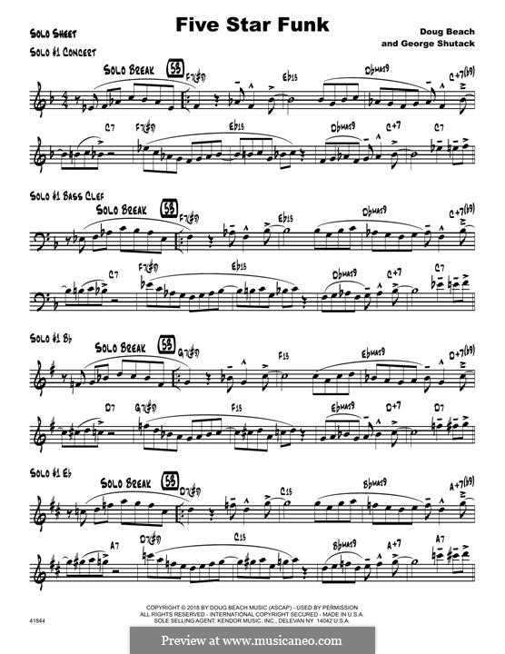 Five Star Funk: Solo Sheet part by Doug Beach