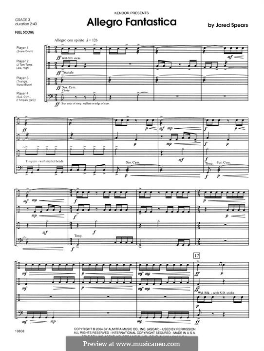 Allegro Fantastica: Full Score by Jared Spears