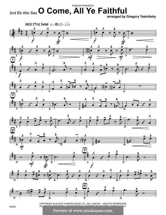 Jazz Ensemble version: 2nd Eb Alto Saxophone part by John Francis Wade