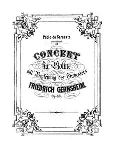 Concerto for Violin and Orchestra No.1 in D Major, Op.42: Concerto for Violin and Orchestra No.1 in D Major by Friedrich Gernsheim