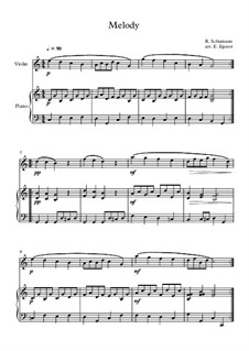 No.1 Melodie (Melody): For violin and piano by Robert Schumann