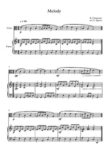 No.1 Melodie (Melody): For viola and piano by Robert Schumann