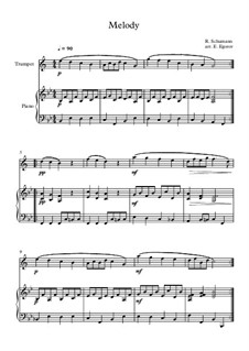 No.1 Melodie (Melody): For trumpet and piano by Robert Schumann