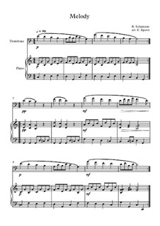No.1 Melodie (Melody): For trombone and piano by Robert Schumann