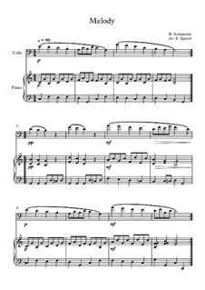 No.1 Melodie (Melody): For cello and piano by Robert Schumann