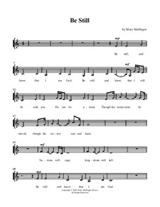Be Still: Vocal part only by Mary Mulfinger
