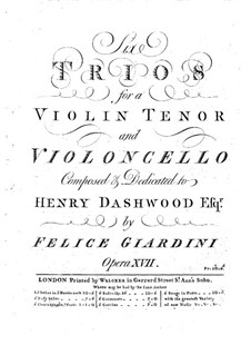 Six String Trios, Op.17: Viola part by Felice Giardini