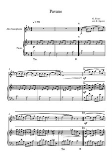 Pavane, Op.50: For alto saxophone and piano by Gabriel Fauré