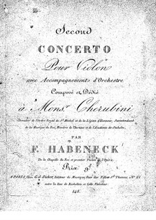 Violin Concerto No.2 in E Major: Violin solo part by François Antoine Habenech