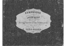 Symphony No.75 in D Major, Hob.I/75: Movement I. Version for piano four hands by Joseph Haydn