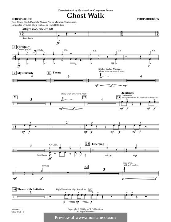 Ghost Walk by C. Brubeck - sheet music on MusicaNeo