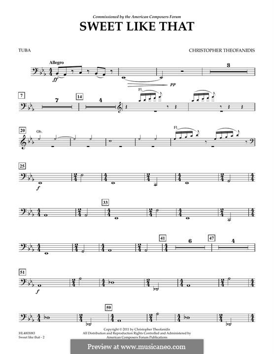 Sweet like that: Tuba part by Christopher Theofanidis
