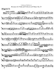 Romance for Violin and Orchestra No.2 in F Major, Op.50: Bassoons I, II parts by Ludwig van Beethoven