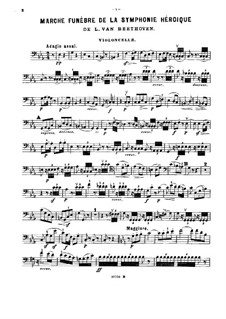 Movement II: Cello part by Ludwig van Beethoven