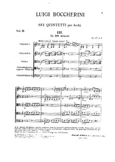 String Quintets, Op.51: Quintet No.2 in C Minor, G.377 by Luigi Boccherini