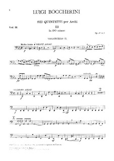 String Quintets, Op.51: Quintet No.2 in C Minor – cello II part, G.377 by Luigi Boccherini