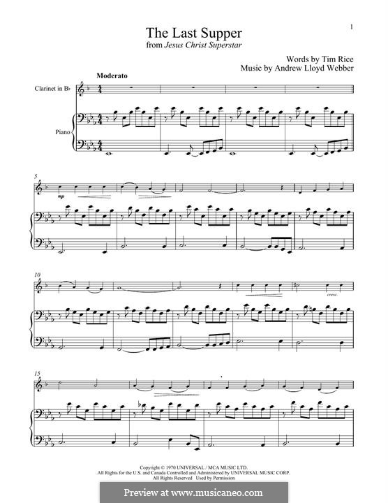 The Last Supper: For clarinet and piano by Andrew Lloyd Webber