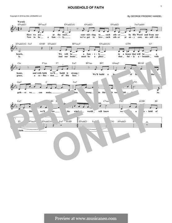 Household of Faith by G.F. Händel sheet music on MusicaNeo