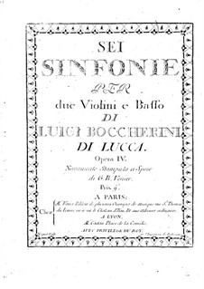 Six String Trios, Op.4: Cello parts, G.83-88 by Luigi Boccherini
