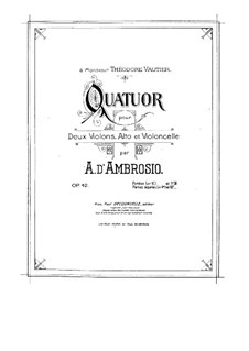 String Quartet in C Minor, Op.42: Parts by Alfredo D'Ambrosio