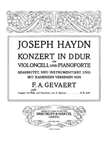 Concerto for Cello and Orchestra No.2 in D Major, Hob.VIIb/2: Solo part by Joseph Haydn