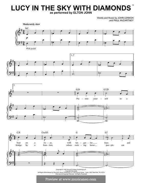 Lucy in the Sky with Diamonds: For voice and piano by Elton John