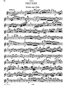 Piano Trio No.30 in F Major, Hob.XV/17: Violin or flute part by Joseph Haydn