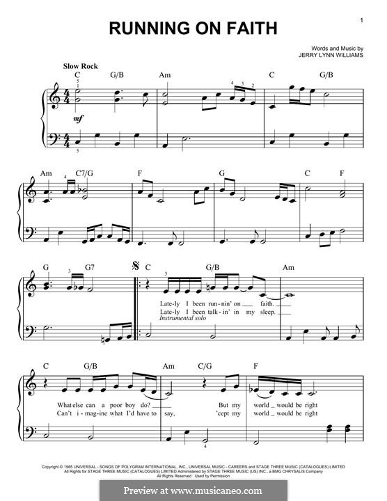 Pretending (Eric Clapton) by J.L. Williams - sheet music on MusicaNeo