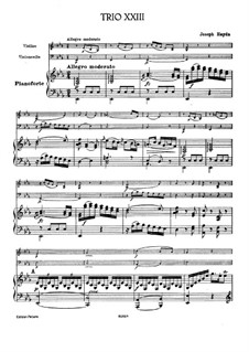 Piano Trio No.36 in E Flat Major, Hob.XV/22: Full score by Joseph Haydn