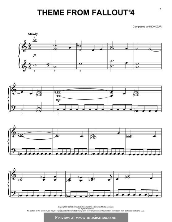 Theme From Fallout 4 By I Zur Sheet Music On Musicaneo
