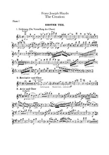 The Creation, Hob.XXI/2: Flutes parts by Joseph Haydn