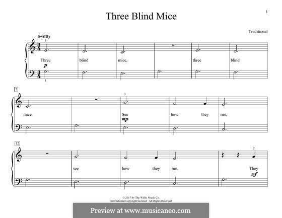 Three Blind Mice: For piano by folklore