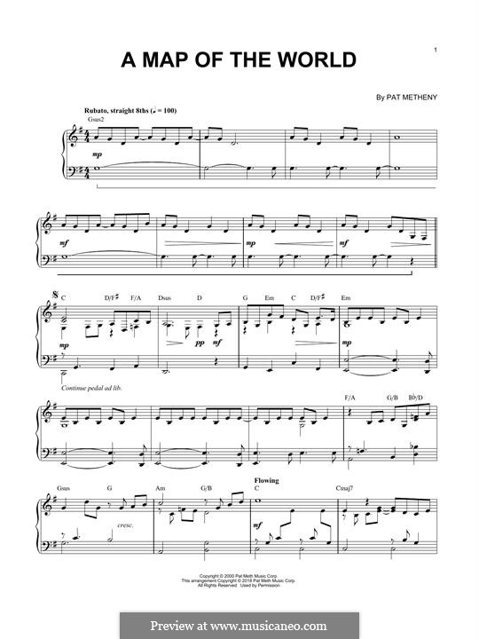 A Map of the World: For piano by Pat Metheny