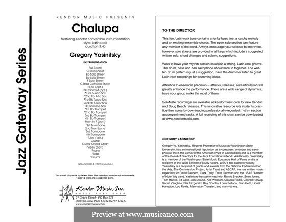 Chalupa: Full Score by Gregory Yasinitsky