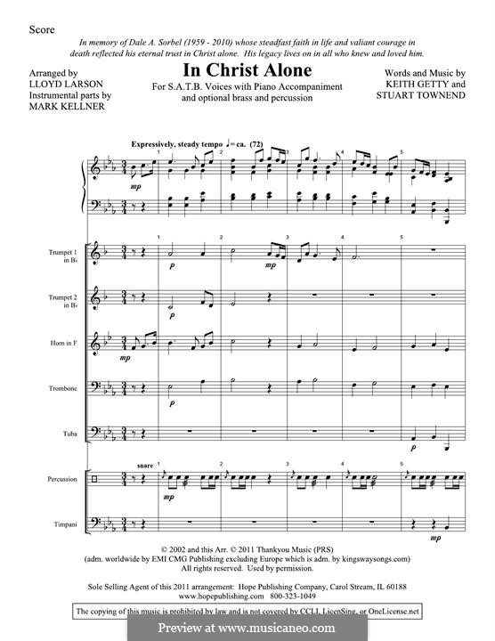 In Christ Alone (Newsboys): Full Score by Keith Getty, Stuart Townend