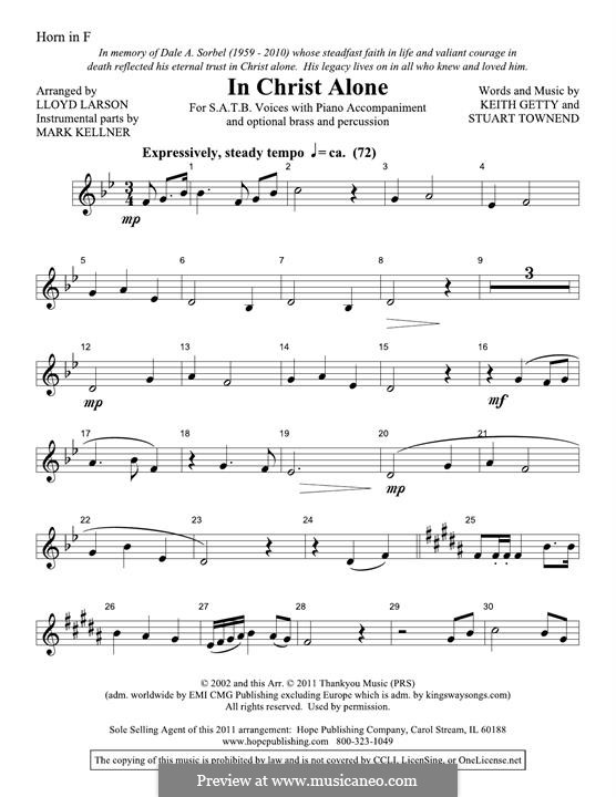 In Christ Alone (Newsboys): Horn part by Keith Getty, Stuart Townend